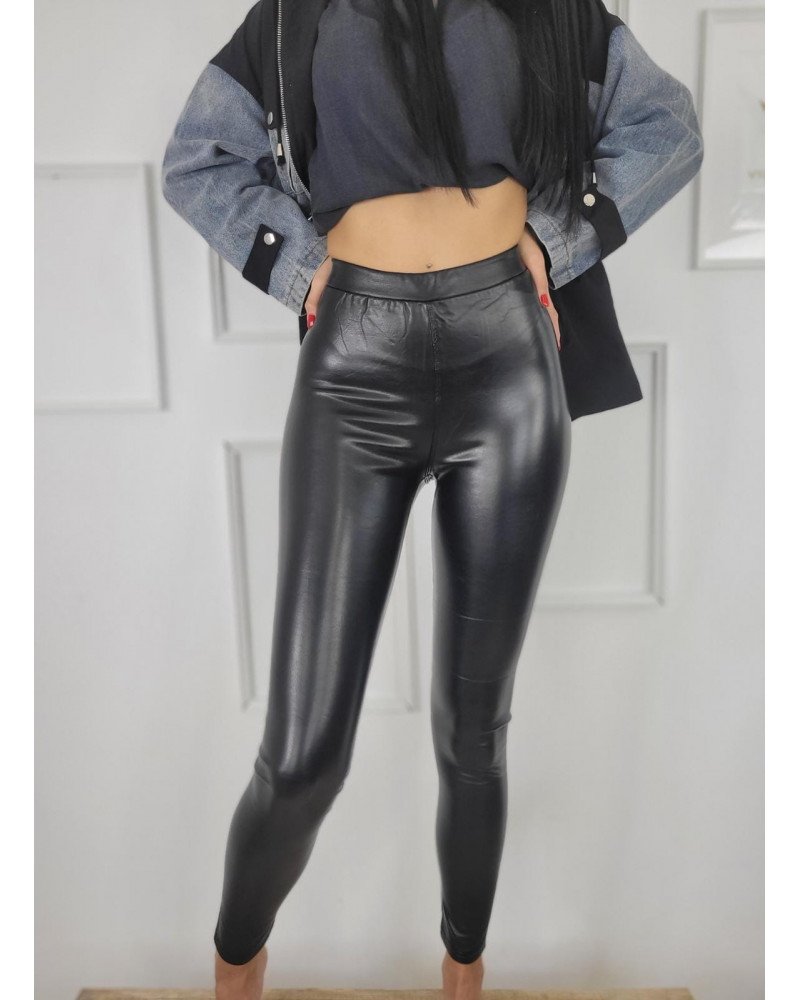 Faux leather legging - Black