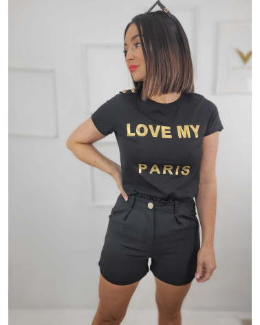 T- Shirt Love My Paris - Black