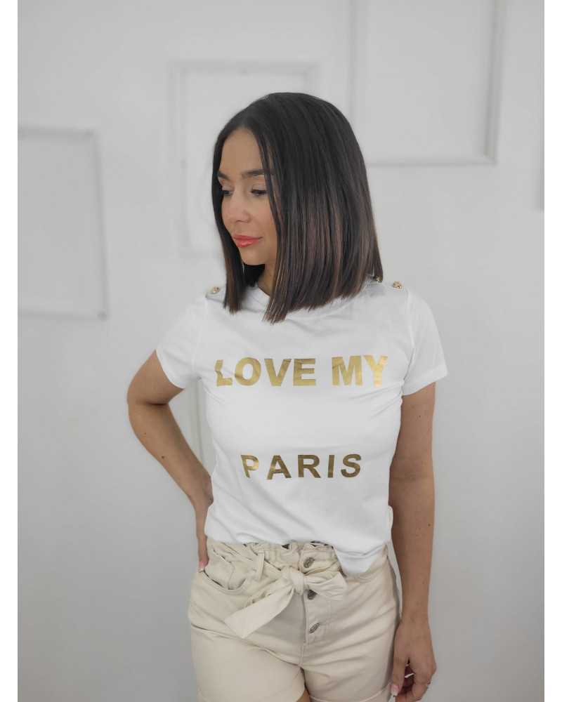 T- Shirt Love My Paris - White