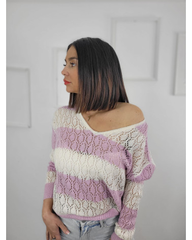 Sweater VIENNE – Lila White