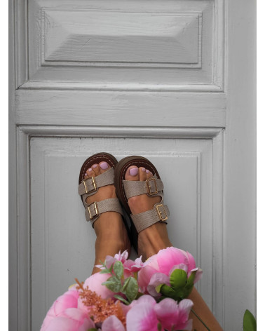 Flat sandals VÉRONIQUE - Beige