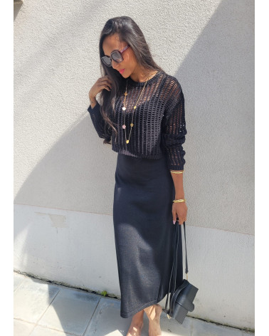 Dress ANNA – Shiny black
