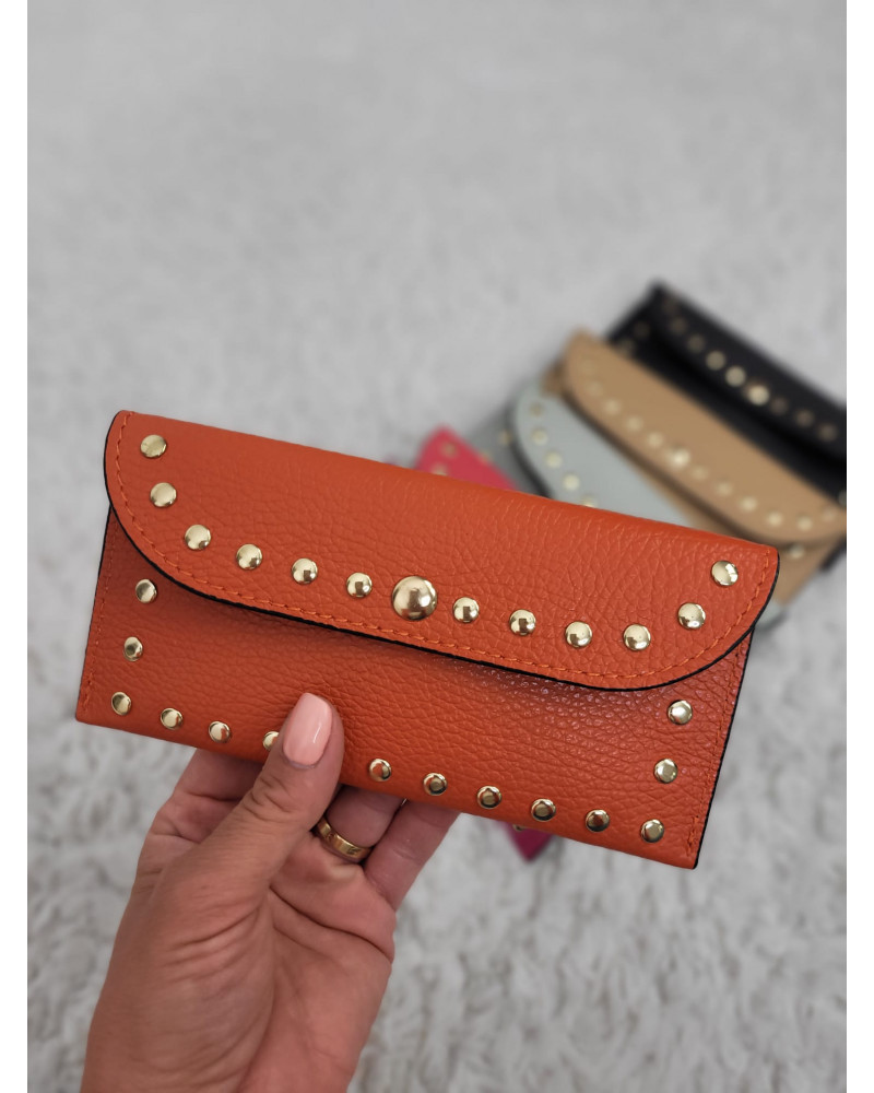 Leather pouch MELINA -  Orange