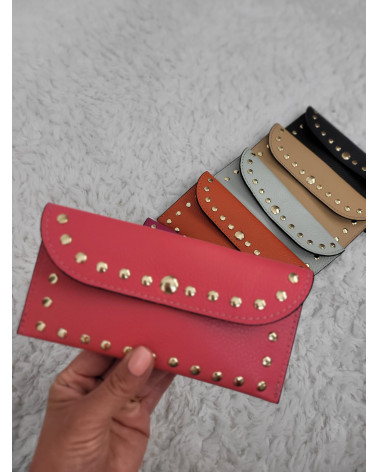Leather pouch MELINA -  Pink